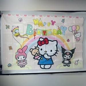 Sanrio Characters Happy Birthday Banner 5x3Ft